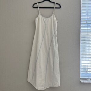 Zara TRF SEAMED DENIM MIDI Dress